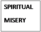 Text Box: SPIRITUAL
MISERY